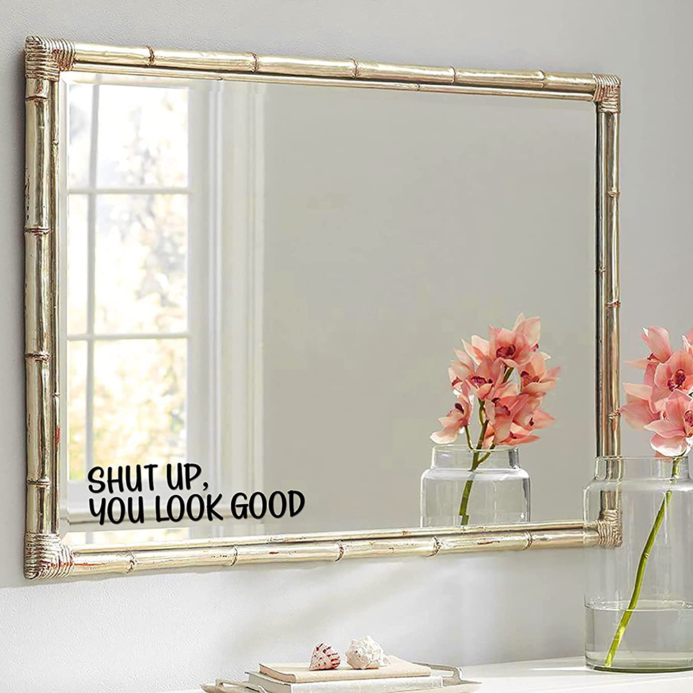 Home Goods Bathroom Mirrors - Pegatina con cita inspiradora para espejo,