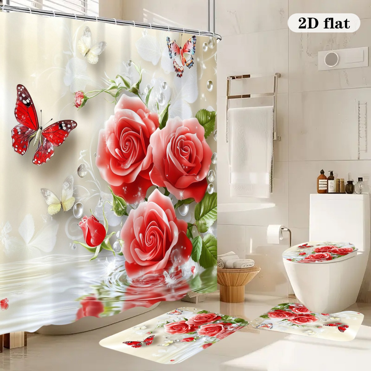 Home Bathroom With Two Toilets - Juego de Decoración de Baño 2D