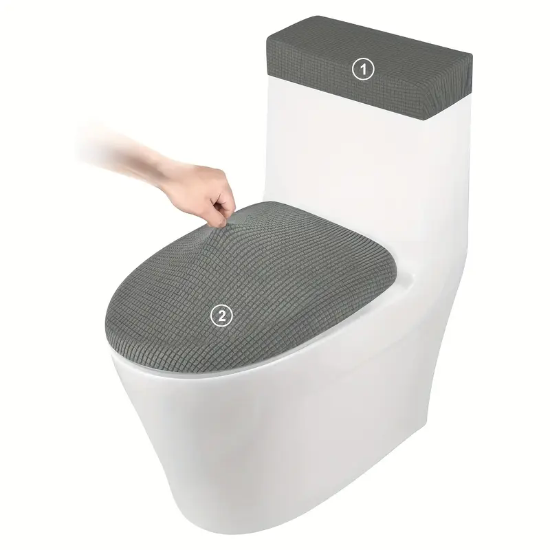 Juego de 2 Fundas Elásticas pa - Home Bathroom With Two Toilets reseña y precio